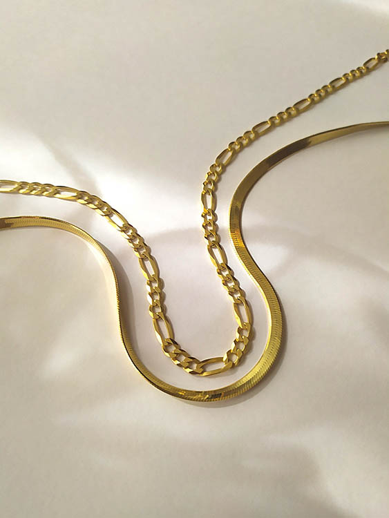 Classic gold plated silver necklace